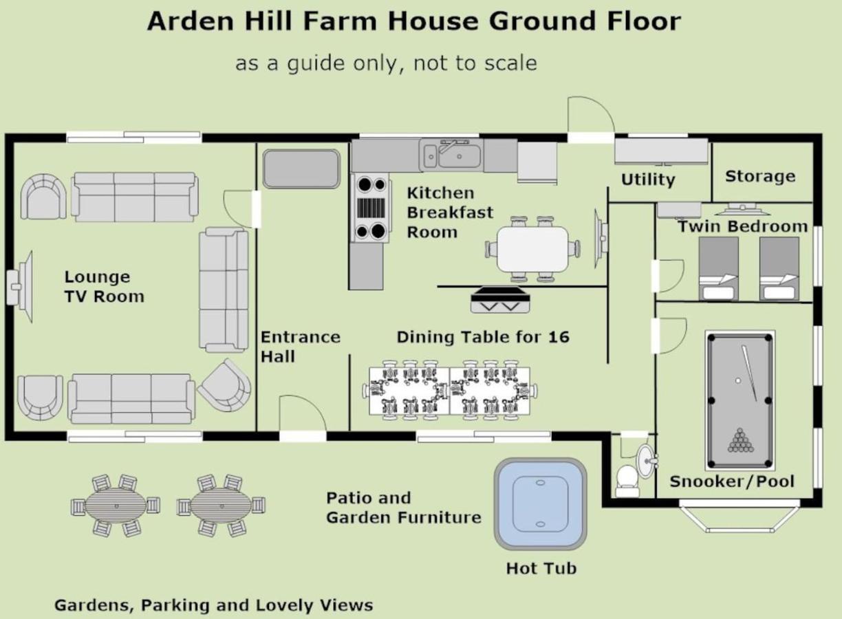 Arden Hill Farmhouse - Hot Tub, Snooker Table, Sleeps 16 Stratford-upon-Avon Zewnętrze zdjęcie